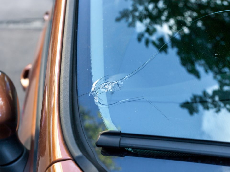 chipped windshield