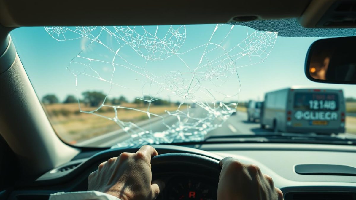 driving with broken windshield