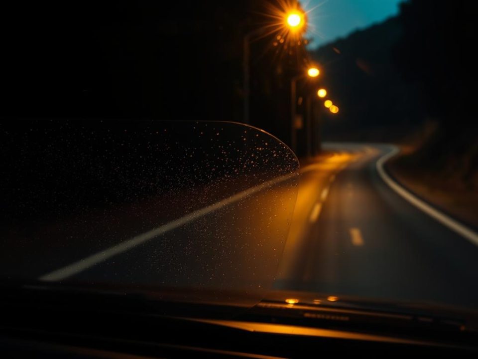 road debris windshield damage