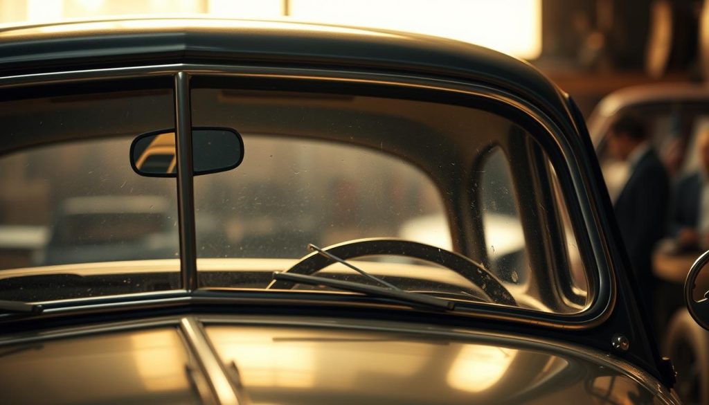 vintage car windshield
