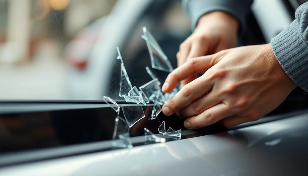 remove broken glass