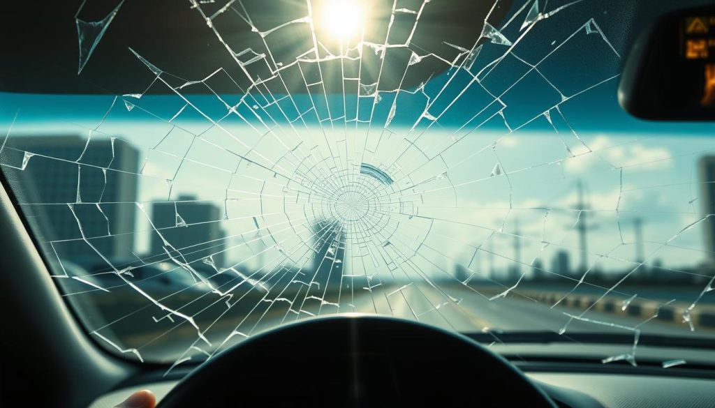 windshield damage
