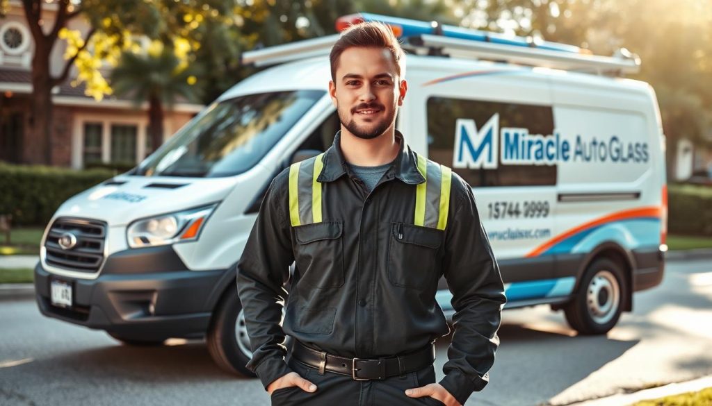 Mobile auto glass service