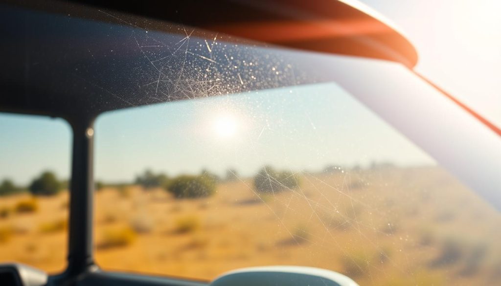 UV protective film on windshield