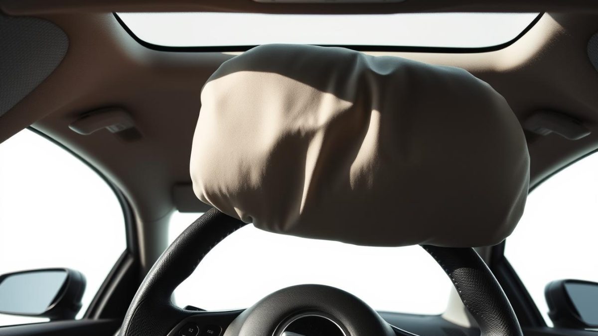 Auto glass airbag impact
