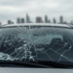 Car accident windshield damage