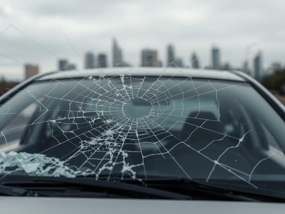 Car accident windshield damage