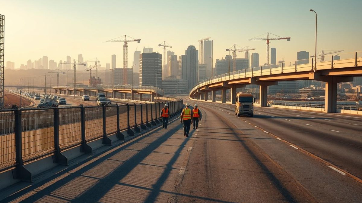 Construction debris windshield damage