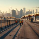 Construction debris windshield damage