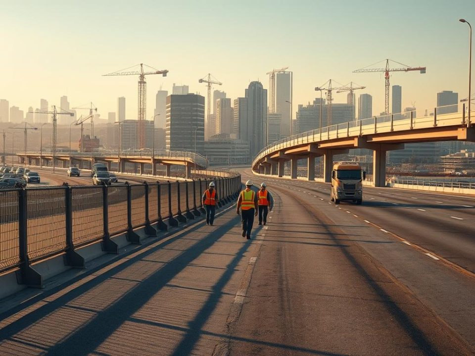 Construction debris windshield damage