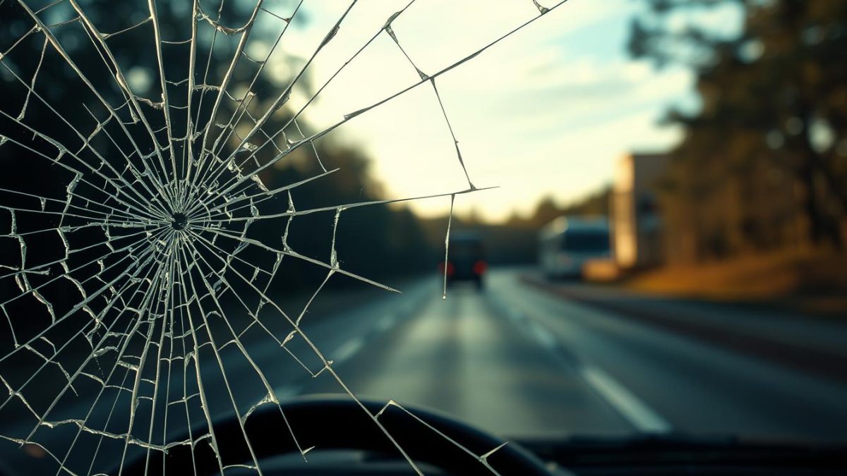 Cracked windshield dangers