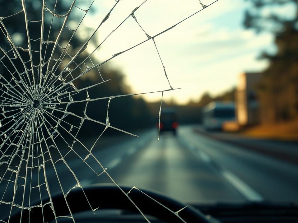 Cracked windshield dangers