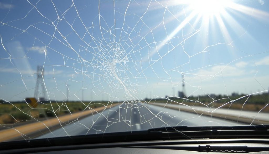 heat cracked windshield