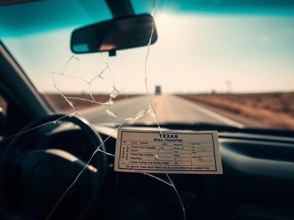 Cracked windshield ticket Texas