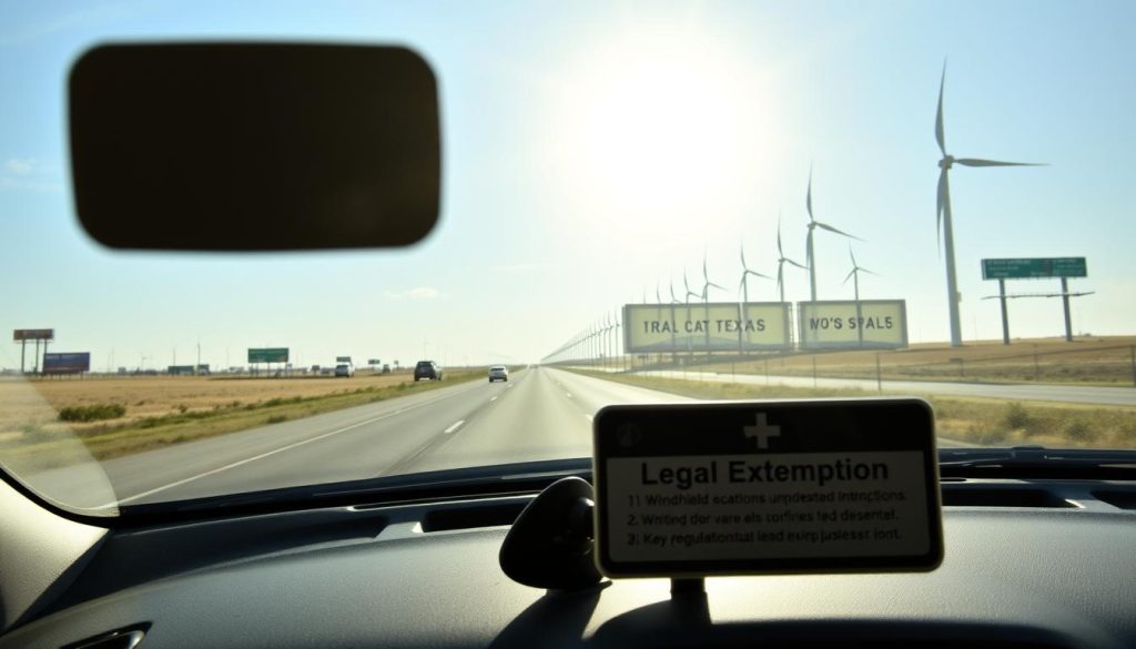 Texas Windshield Obstruction Exemptions