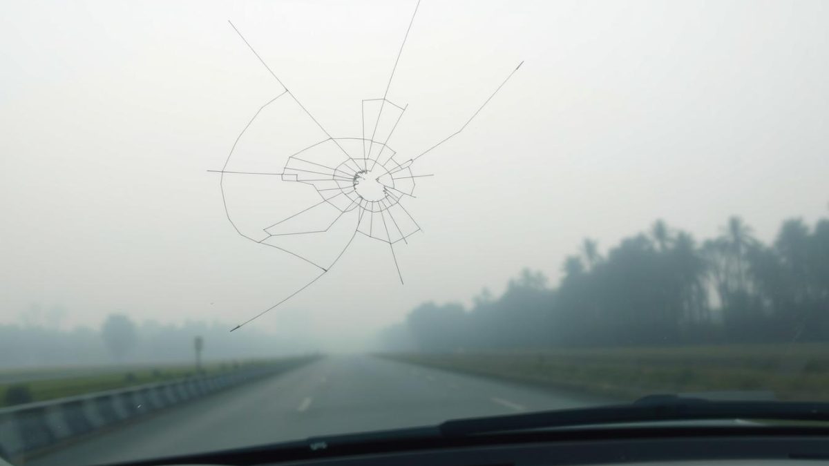 Windshield view obstruction