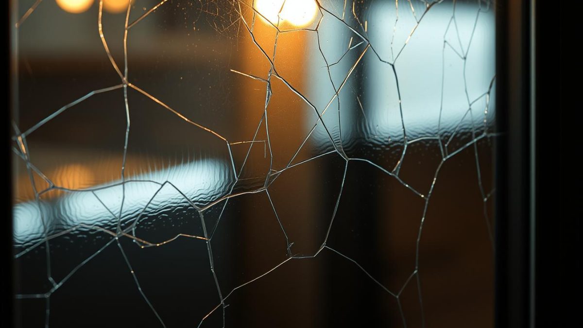 Door glass shatter protection