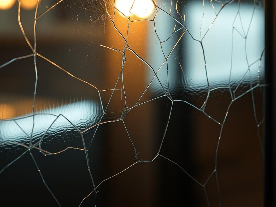 Door glass shatter protection