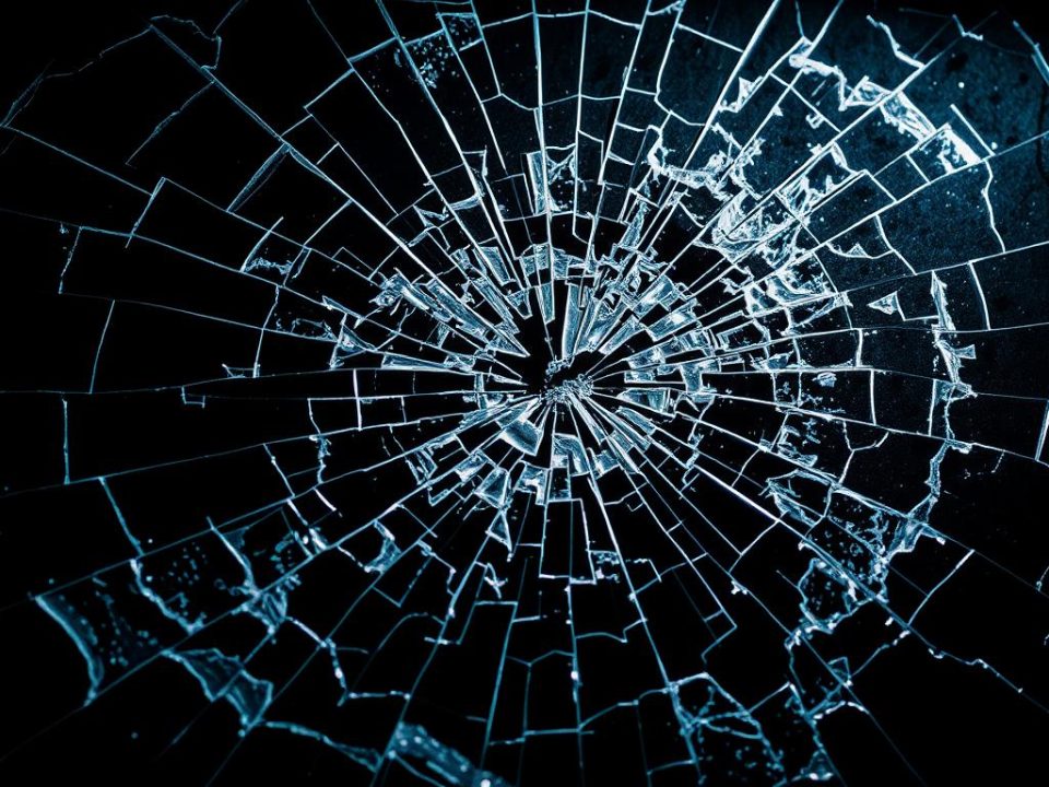 Rear windshield shattering