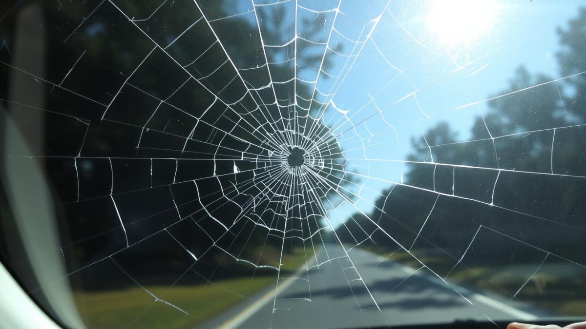 Windshield crack spreading