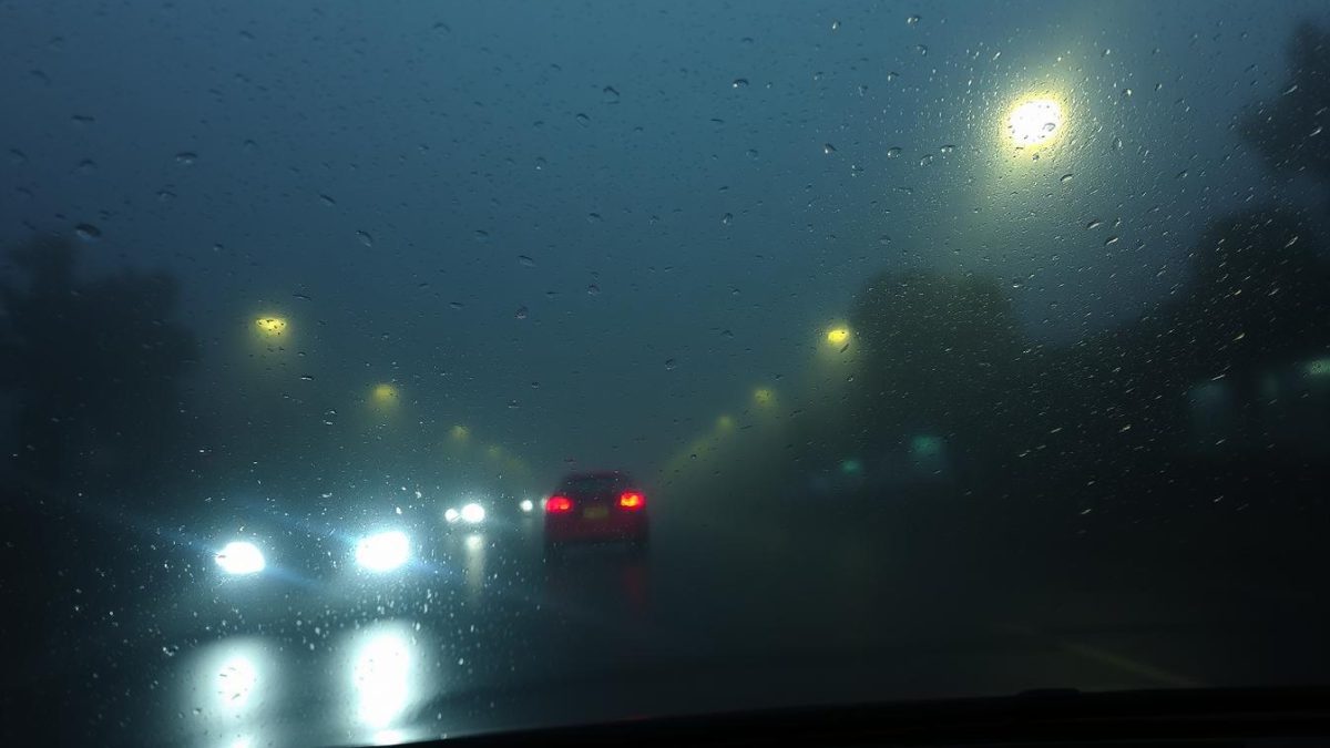 Windshield fog in rain