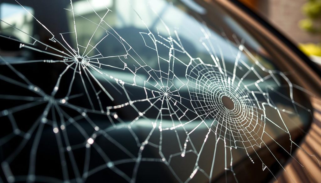 windshield crack pattern