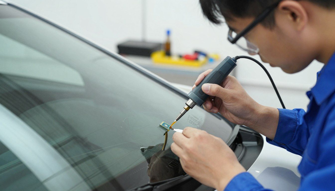 Glass Car Chip Benefits of Repairing Windshield Chips Instead of Replacing Glass ...