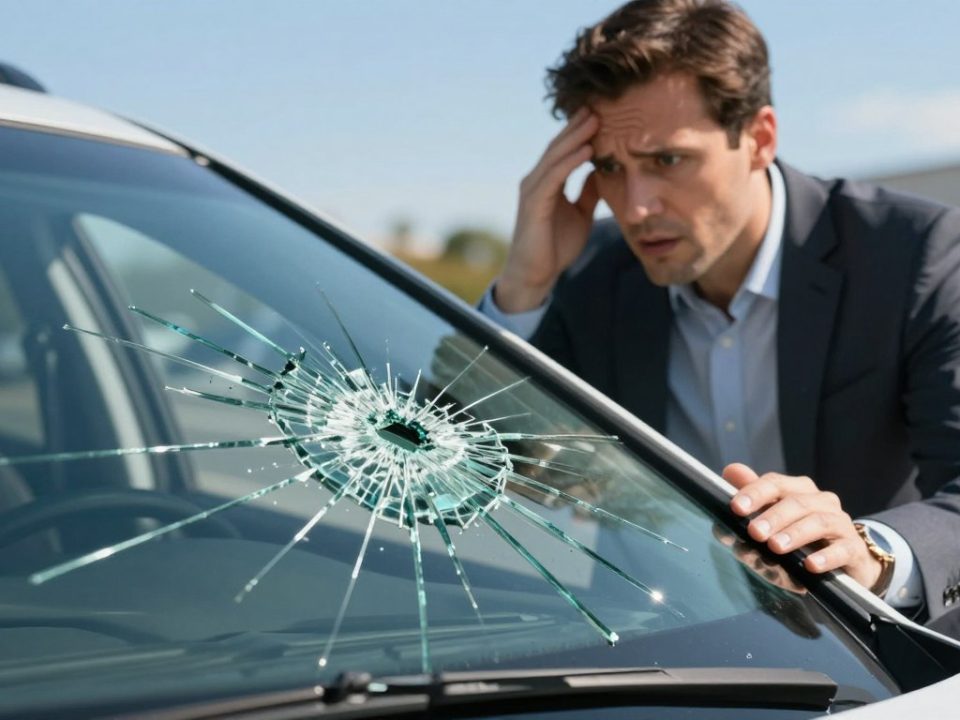 broken windshield emergency