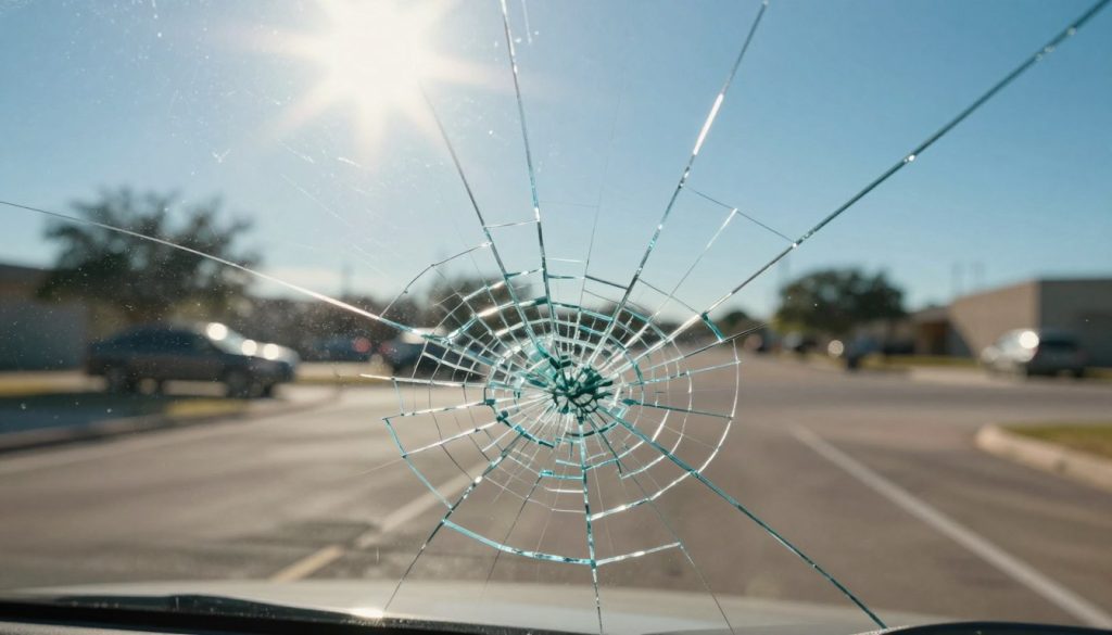 summer windshield damage