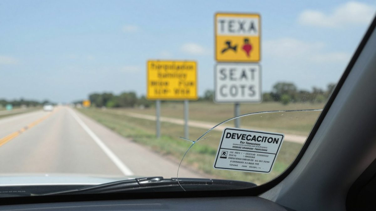 windshield visibility laws Texas