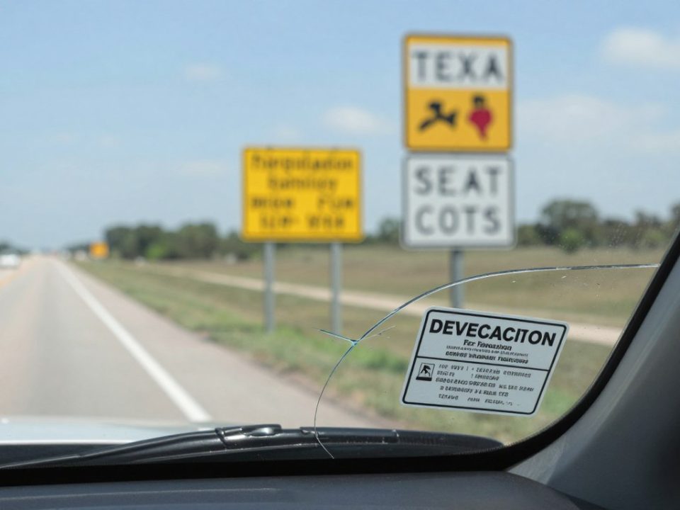 windshield visibility laws Texas