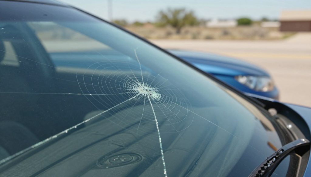 heat windshield crack