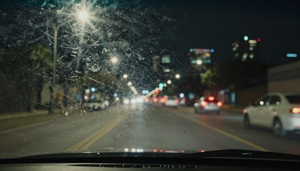 sandblasted windshield