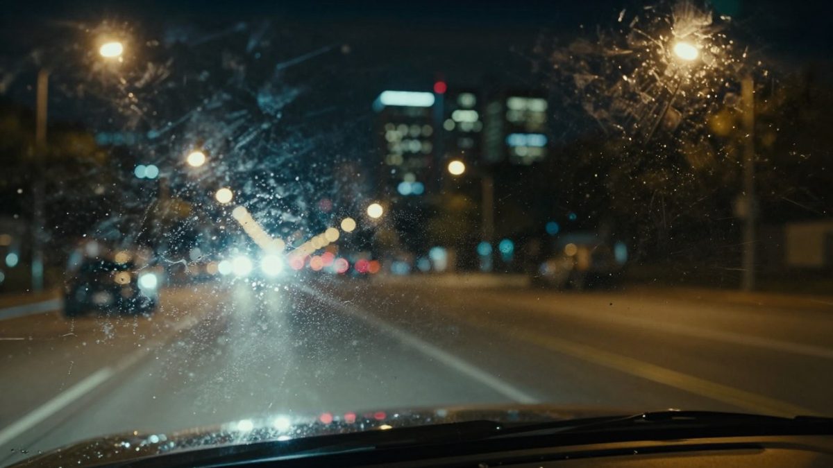 windshield pitting and night glare
