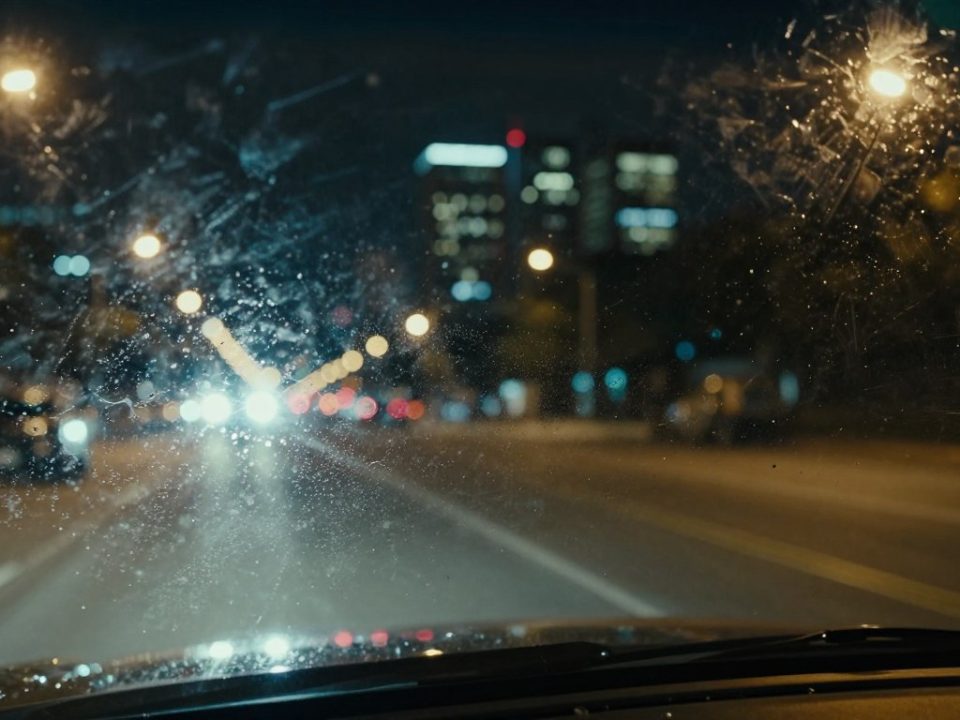 windshield pitting and night glare
