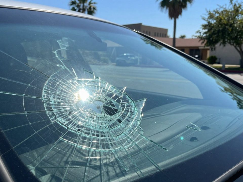 Texas heat windshield crack