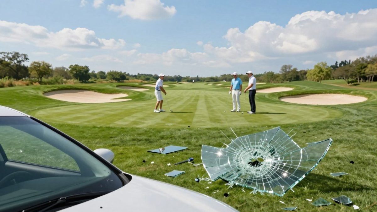 cart path rock chip windshield