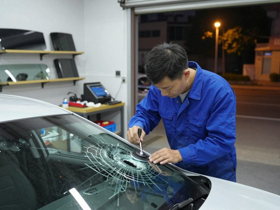 evening windshield damage repair