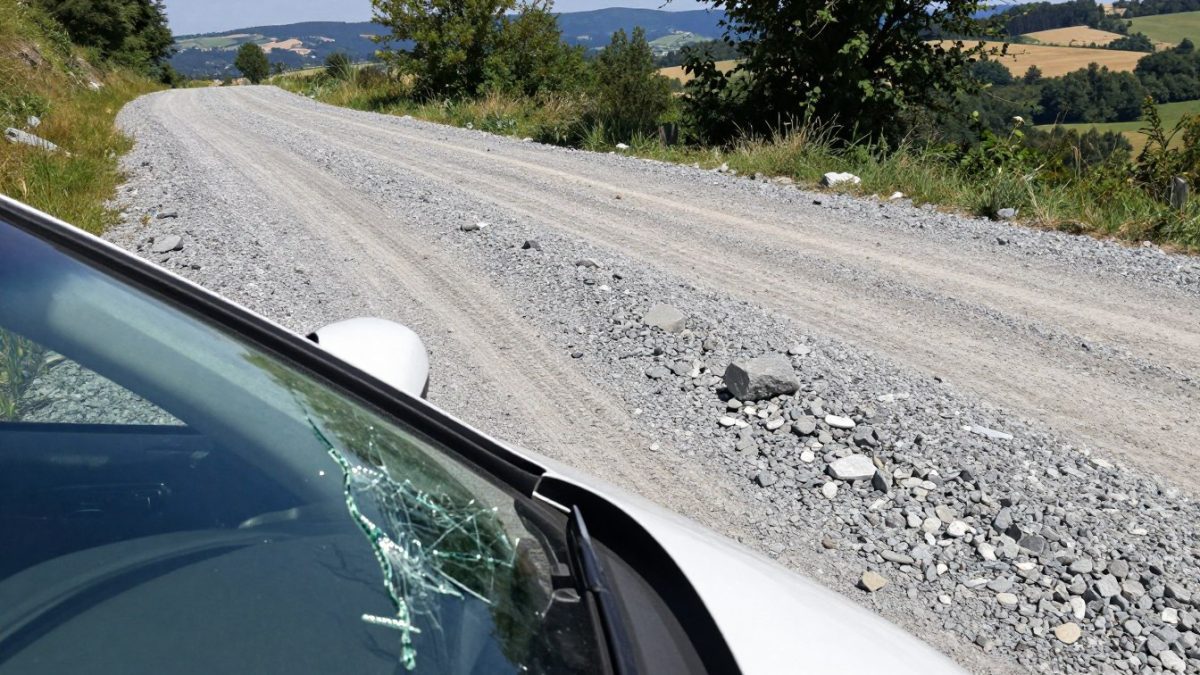 gravel road windshield chip repair