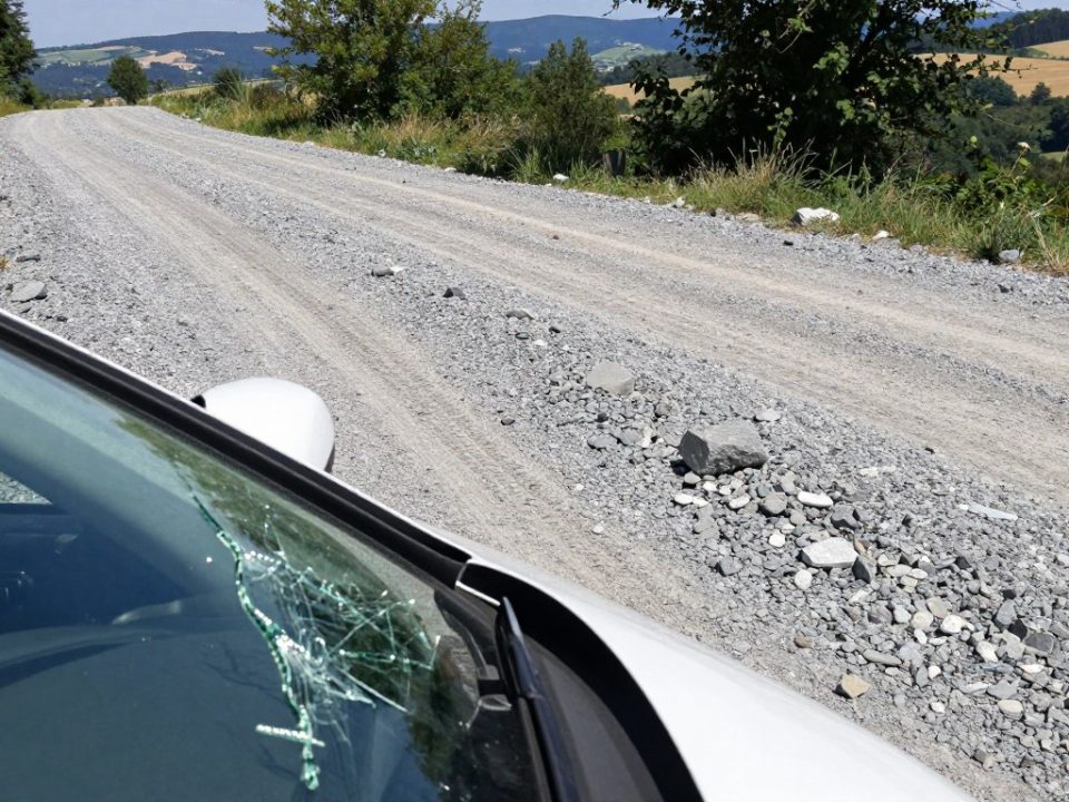 gravel road windshield chip repair