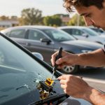 parking lot windshield chip