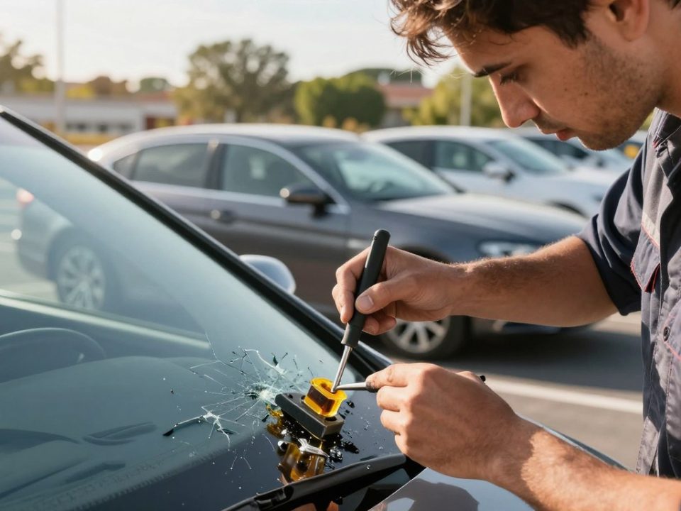 parking lot windshield chip