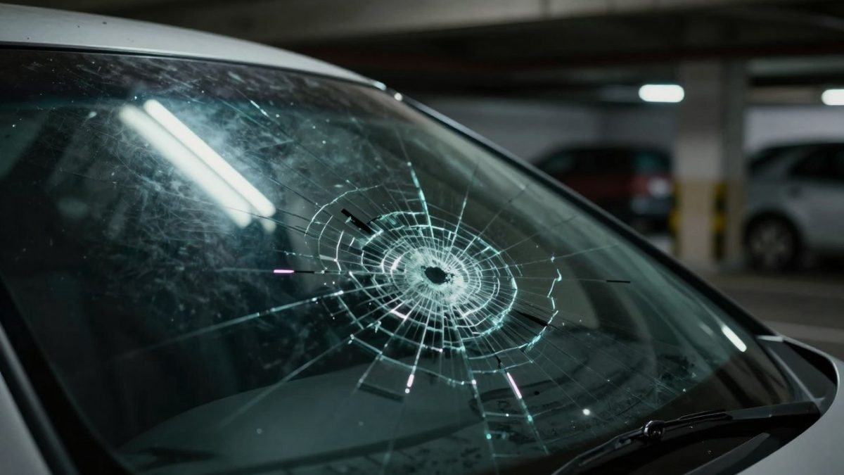 parking garage windshield damage