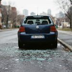 rear windshield shattered